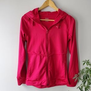 Reebok hot pink athletic zip hoodie XS
